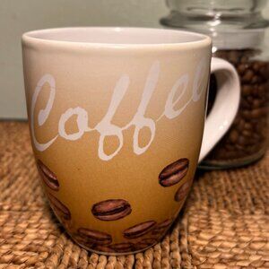 Retro TODAYS HOME Diner Style Stoneware Coffee Cup Mug ~ Whole Coffee Beans